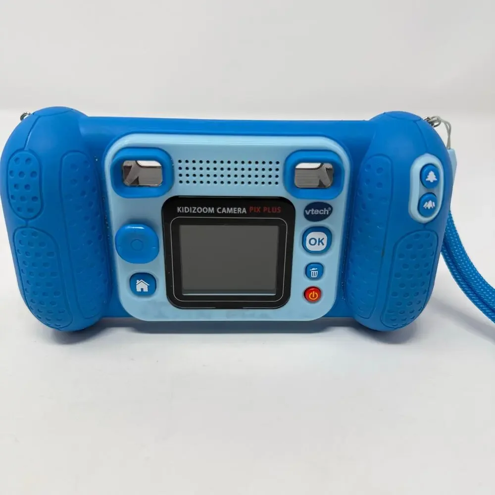 VTech KidiZoom Camera Pix Plus Blue Kids Digital 2MP 4X Zoom Case Tested Works